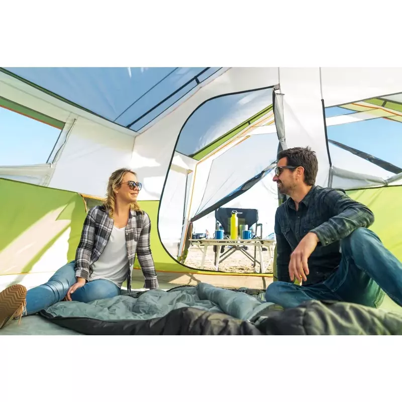 Ozark Trail 8-Personen Familien kabine Zelt 1 Zimmer mit Bildschirm Veranda Camping Zelt Reise grün liefert Ausrüstung Strand Fracht frei