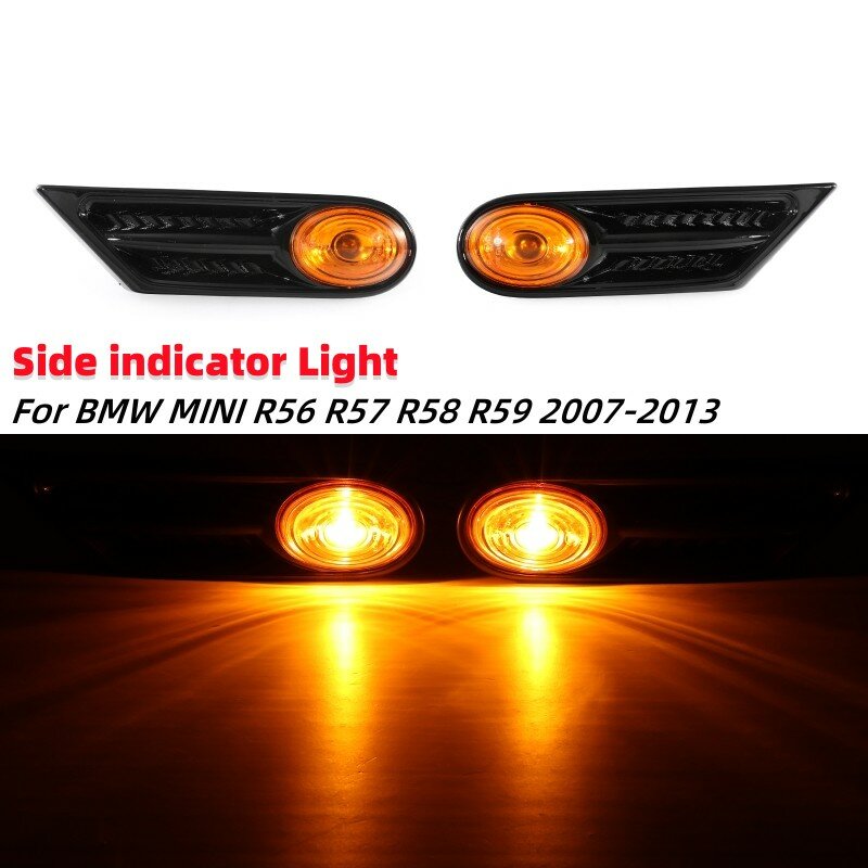 2 قطعة سيارة الجانب مؤشر ضوء تدفق إشارة LED بدوره ضوء مصباح علامة ديناميكية لسيارات BMW MINI R56 R57 R58 R59 2007-2013