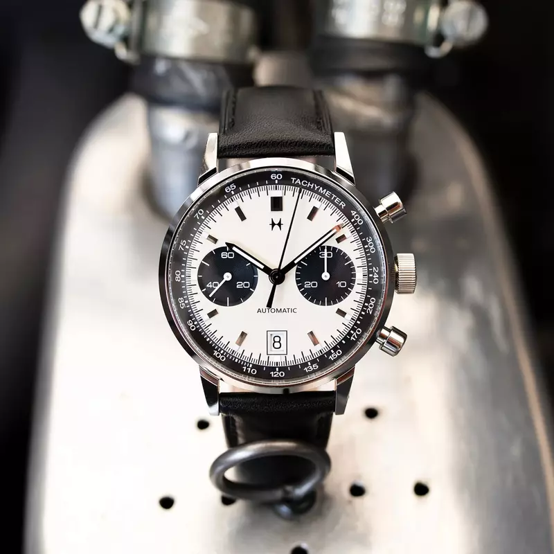 Hamilton-reloj de lujo para hombre, cronógrafo clásico de cuero, multifunción, con correa de malla de acero inoxidable, a la moda, 2024