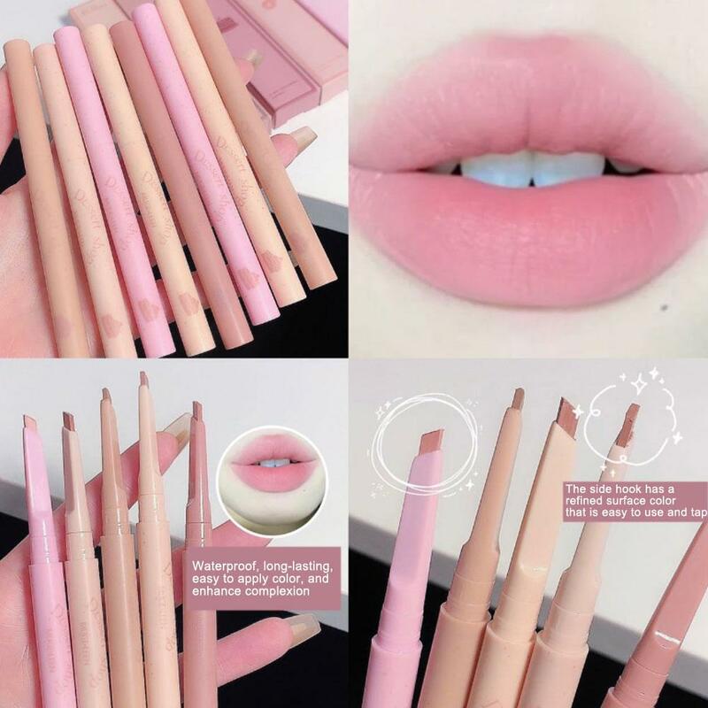 MUGE LEEN Milk Matte Smooth Lip Liner Pen Long Lasting Lip Nude Waterproof Pencil Lipstick Lipliner Makeup Pink Lip Stick T F5X3