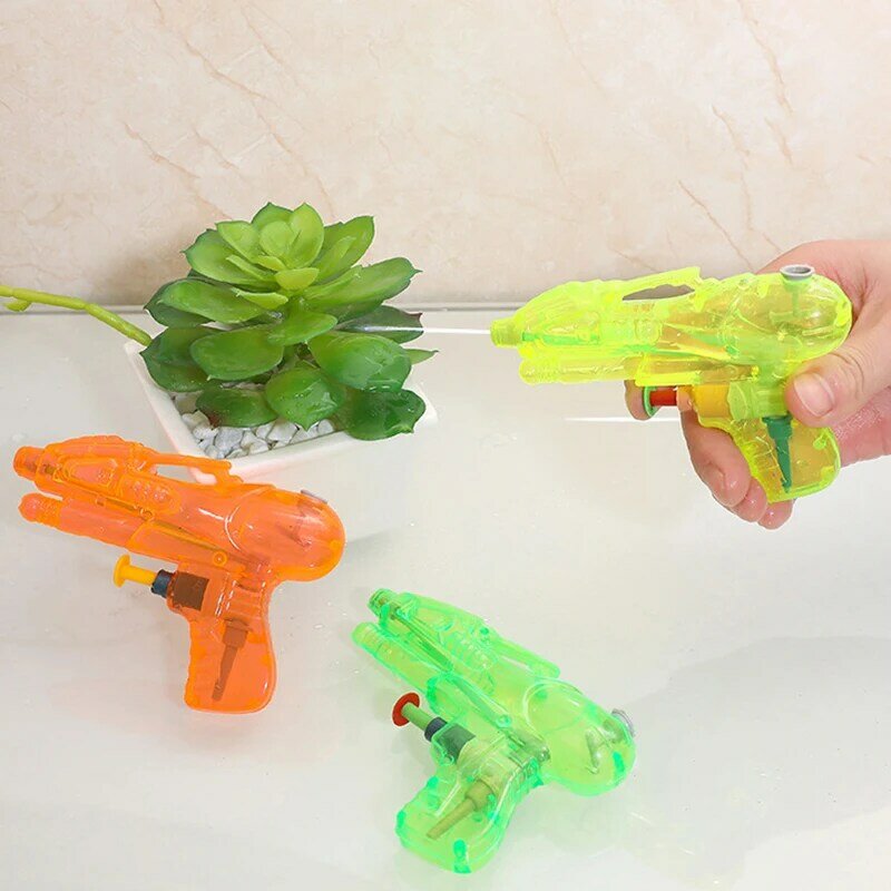Pistol semprot air kecil transparan anak-anak, mainan tembak luar ruangan permainan berkelahi untuk anak-anak liburan musim panas mainan pantai