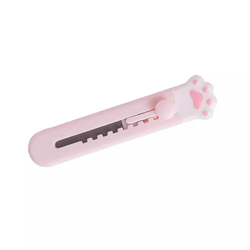 Wholesale Kawaii Mini Pocket Cat Paw Art Utility Knife Express Box Knife Paper Cutter Craft Wrapping Refillable Blade Stationery