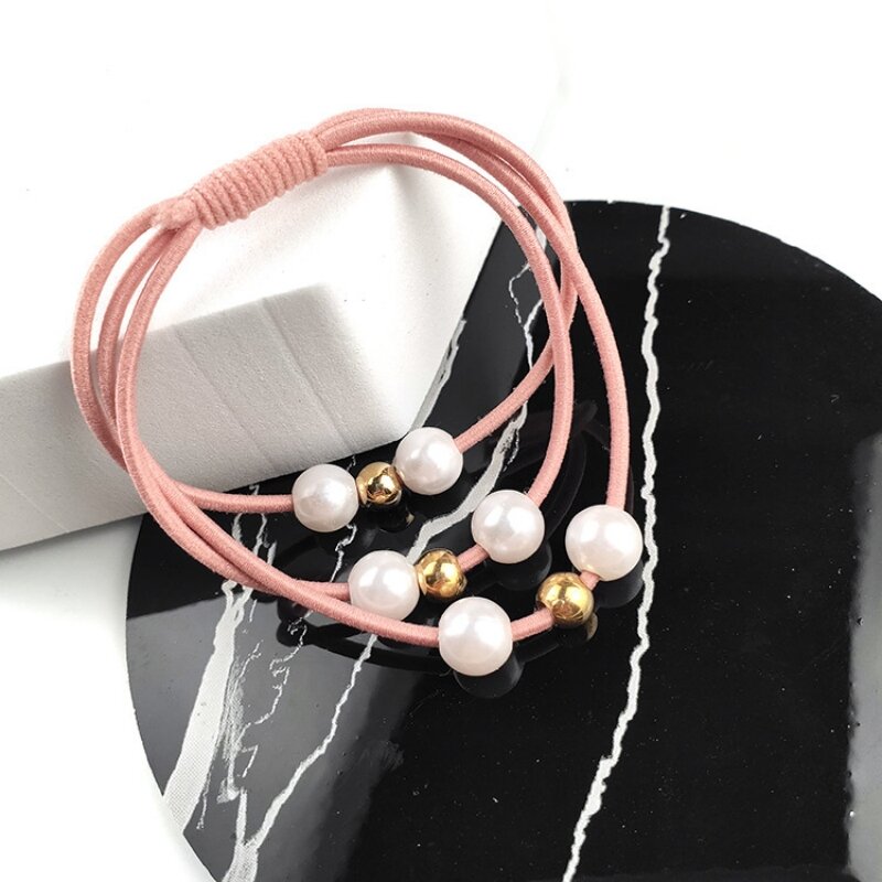 Perle di perle corda per capelli elastico multistrato fascette per capelli per donne ragazze fascia elastica accessori per capelli carini