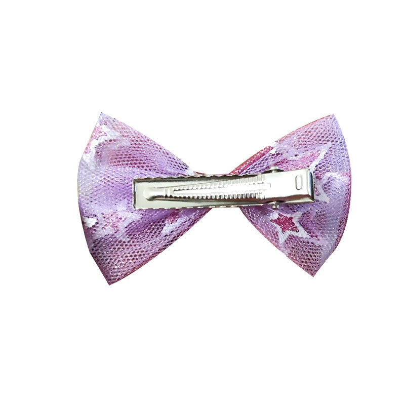 Tecido Bow Tie Hair Clip para Meninas, Pincer Barrette, Bow Tie Hairpins, Star Mesh Yarn, Baby Hair Accessories, 200Pcs, Lot