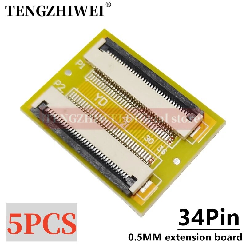 5PCS FFC/FPC extension board 0.5MM to 0.5MM 34P adapter board