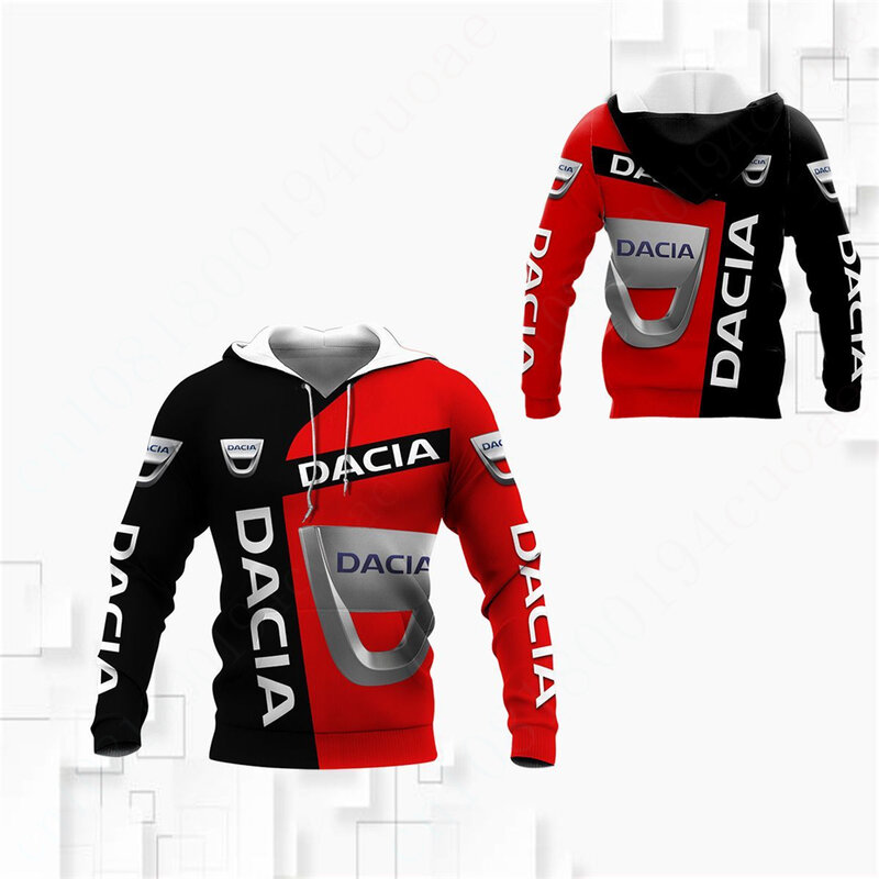 Dacia-Sudadera con capucha y cremallera para hombre y mujer, suéter informal con estampado 3D de Anime, ropa Unisex