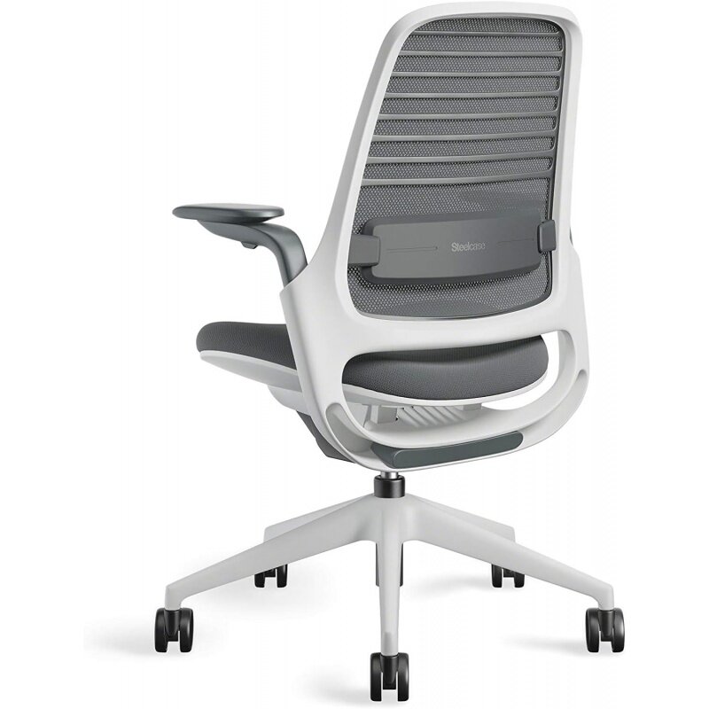 Steelcase-silla de oficina de la serie 1, asiento de trabajo ergonómico con ruedas para alfombra, ayuda a la productividad, Co activado por el peso