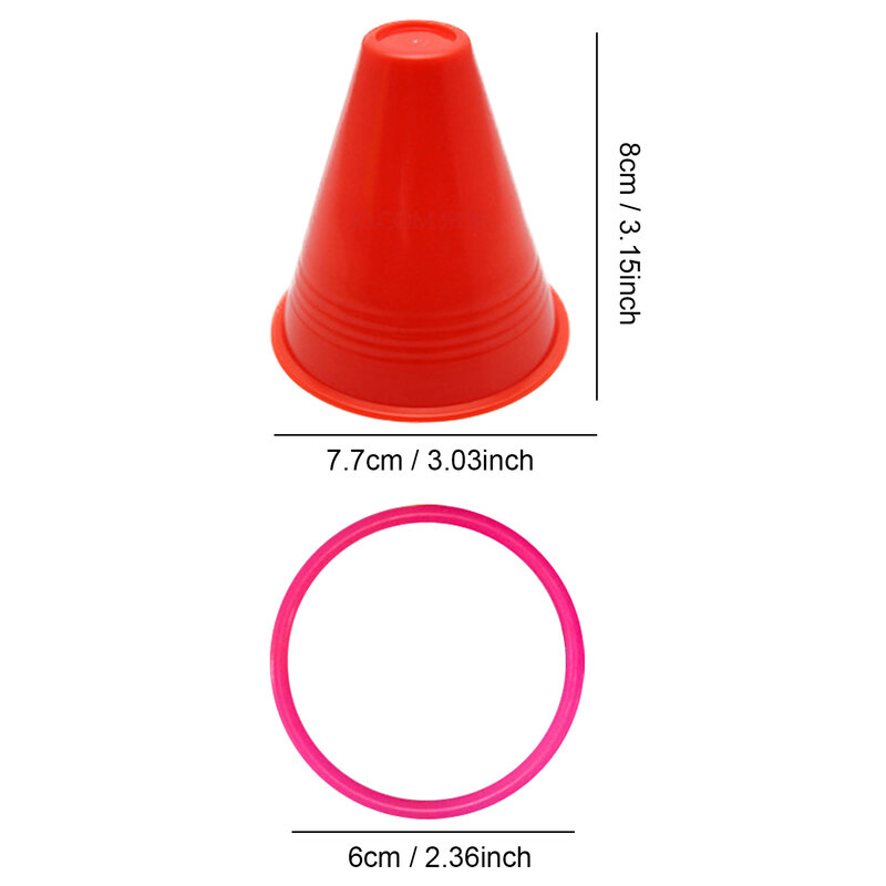 Anéis de arremesso com cone plástico para crianças, Carnaval Combo Set para crianças, brinquedos de jogos de festa, 10pcs, 6pcs, 16pcs