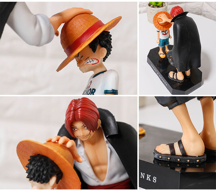 One Piece Anime Action Figure, Quatro Imperadores, Hastes, Chapéu de Palha, Luffy, Sabo, Ás, Sanji, Roronoa, Zoro, 18cm