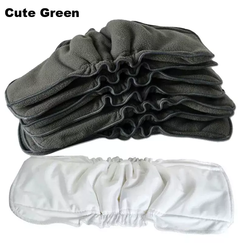 ผ้าอ้อมถ่านไม้ไผ่แบบใช้ซ้ำได้ผ้าอ้อมซับน้ำได้ดีซักได้พร้อมกระเป๋ายางยืดสำหรับเด็กผ้าอ้อมเด็ก