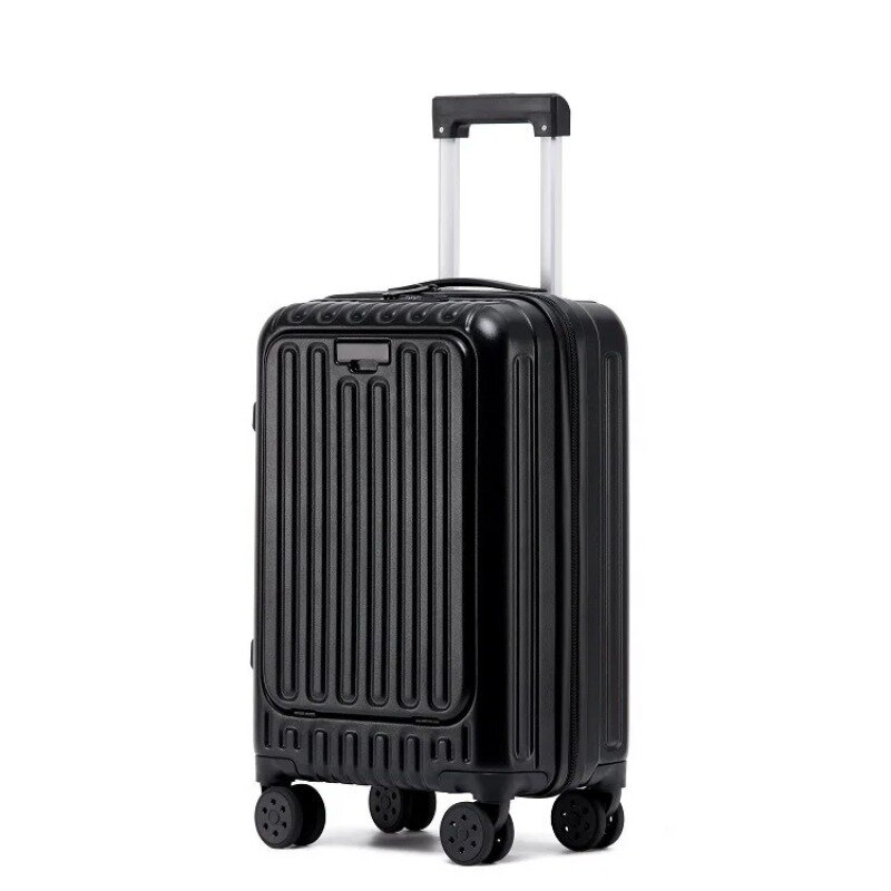 Multi-function Front Open Cover Boarding Box Customs Lock Universal Wheel USB Charging Port Men and Women's Trolley Box Portable