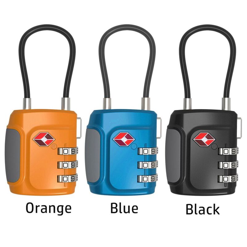 Tsa Lock for Luggage Customs Lock 3 Dial Digit Combination Anti-theft Lock Safely Code Lock Luggage Lock Luggage Accessories
