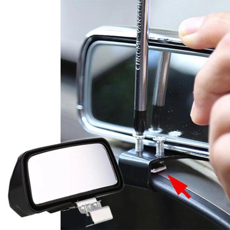 2Pcs Car Mirror Blind Spot Mirror Adjustable Flat Wide Angle Square Side Blindspot Rearview Parking Mirror Car Accessories