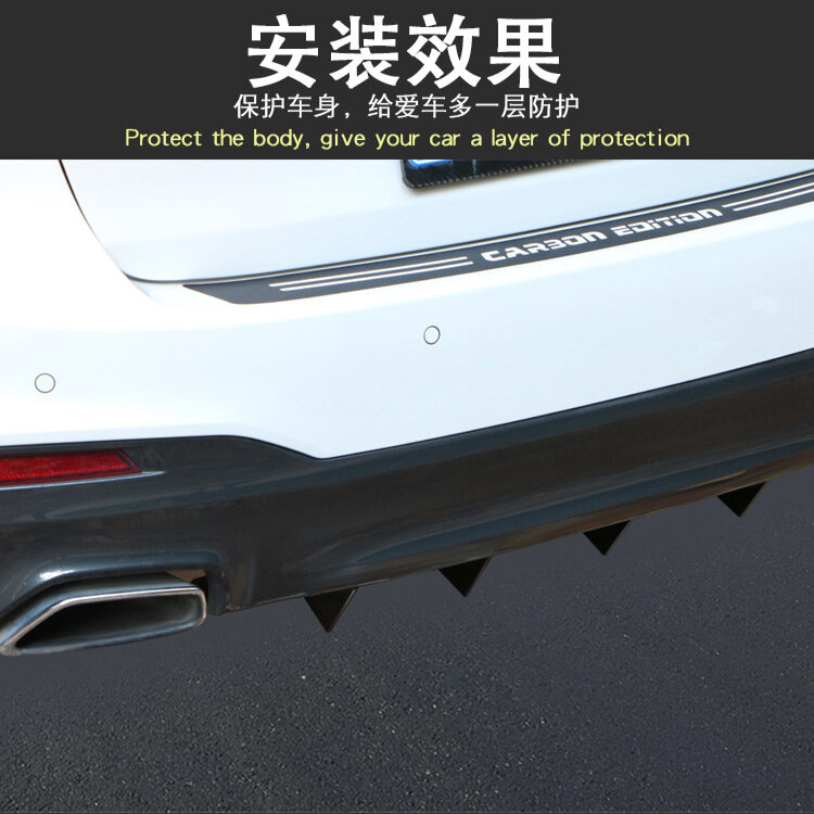 Automobile modification Triangle rear spoiler After bumper curved chassis turbulence Small surround rear spoiler Car decoration