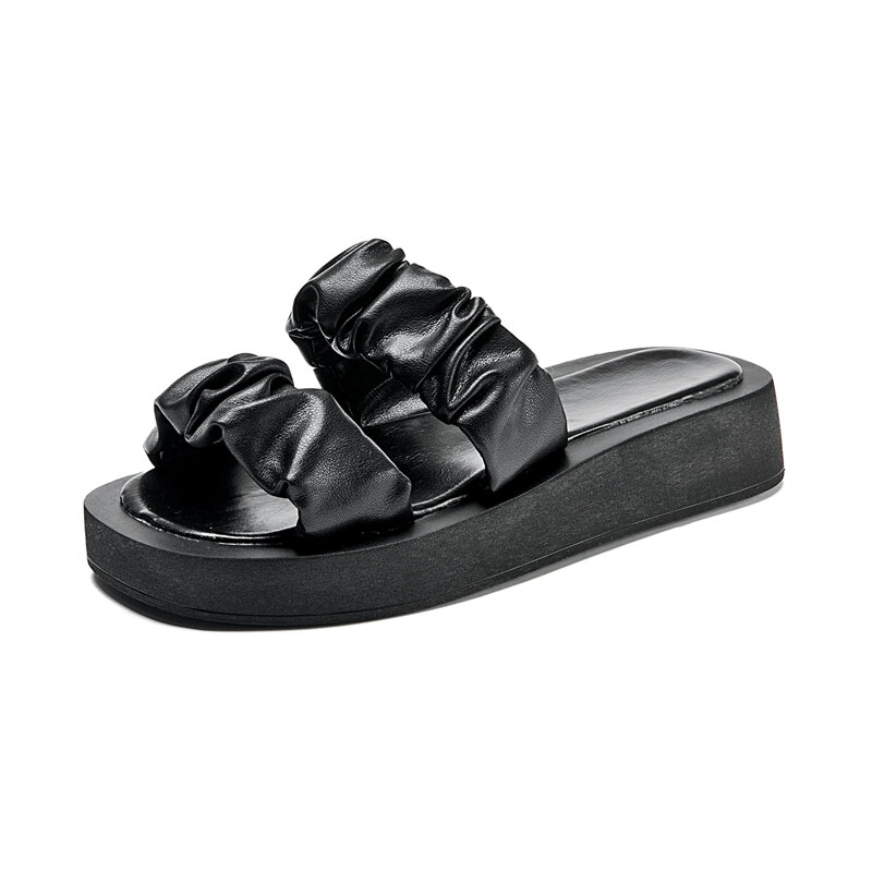 AIYUQI-Zapatillas de verano de talla grande para mujer, zapatos de playa cómodos con punta abierta, Color sólido, 2023