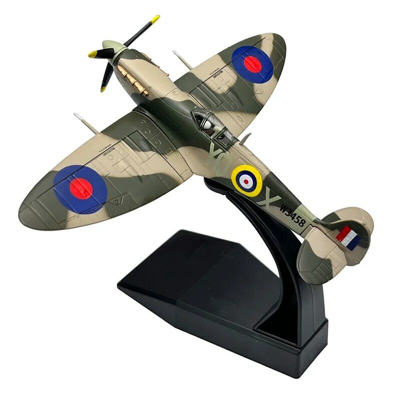 1:72 1/72 مقياس الحرب العالمية الثانية البريطانية Spitfire طائرة مقاتلة دييكاست طائرة معدنية طائرة زخرفة نموذج بوي عيد ميلاد لعبة هدية