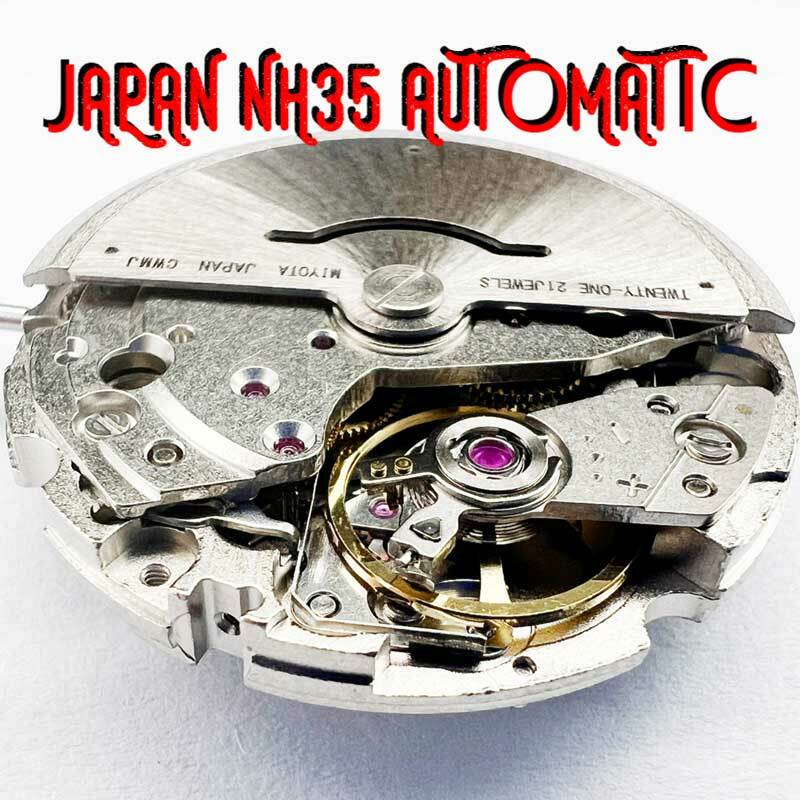 Movimiento mecánico automático NH35 genuino de Japón, reemplazo de reloj Mod de 24 joyas, conjunto de fecha de día blanco, alta precisión, NH35A