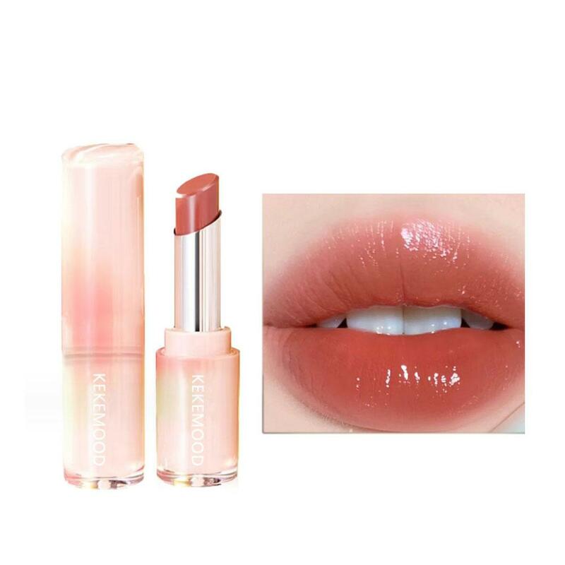 Jelly Lipstick Lip Balm Peach Tea Color Lip Gloss Natural Jelly Lasting Plump Lip Lines Color Moisturizing schiarire cambia L3I5
