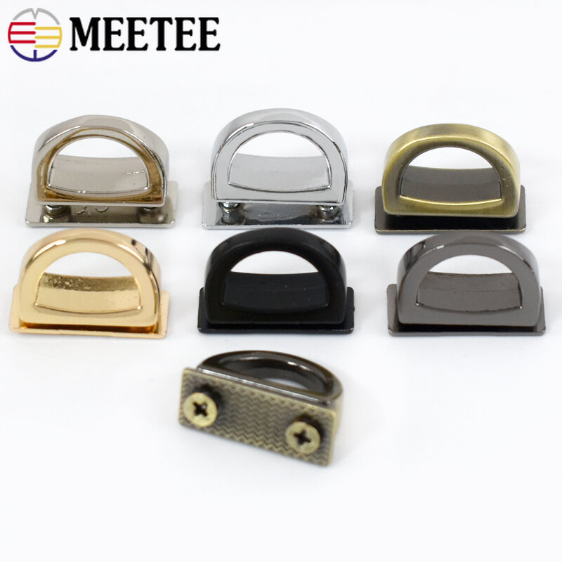 Meetee-hebillas de Clip lateral de Metal para bolso, hebilla para cadena de bolso, gancho para correa, accesorios de Hardware DIY, 5/10/20 uds.