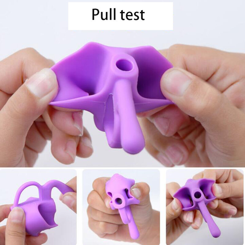 New 3pc Five-Finger Pen Holder Silicone Baby Beginner Writing Learning Tool Corrector Pencil Set Stationery