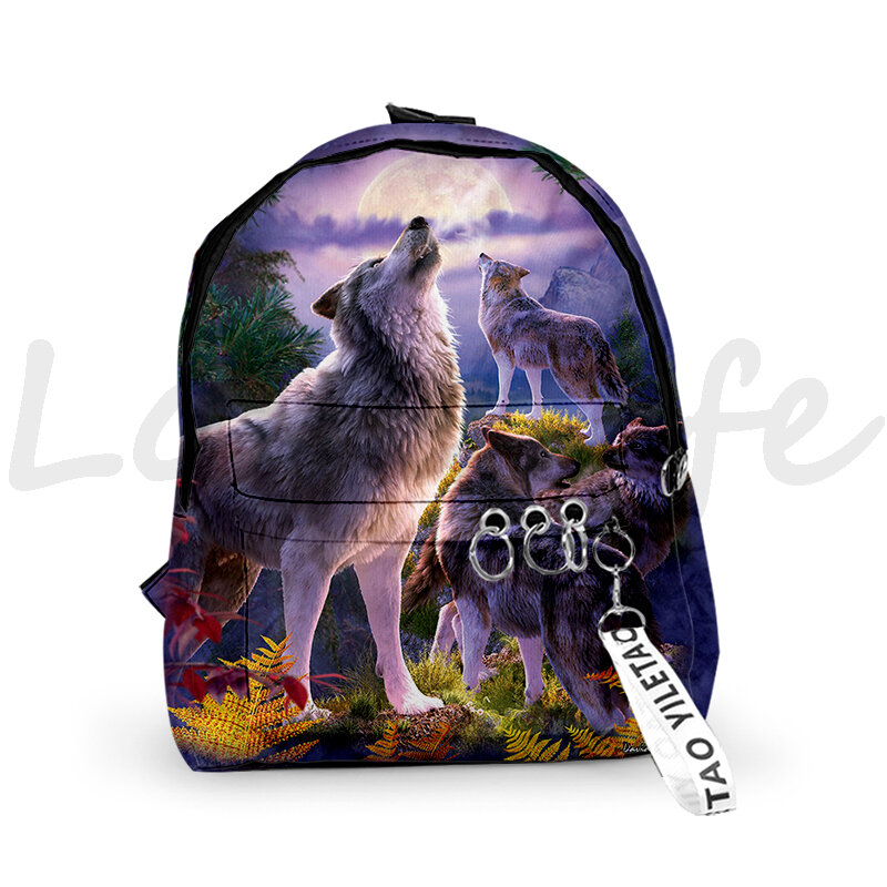 Рюкзак с 3D принтом животных, волков, школьная сумка для студентов, Детский Повседневный школьный рюкзак для мальчиков и девочек, сумка для книг, подарки для начинающих школы