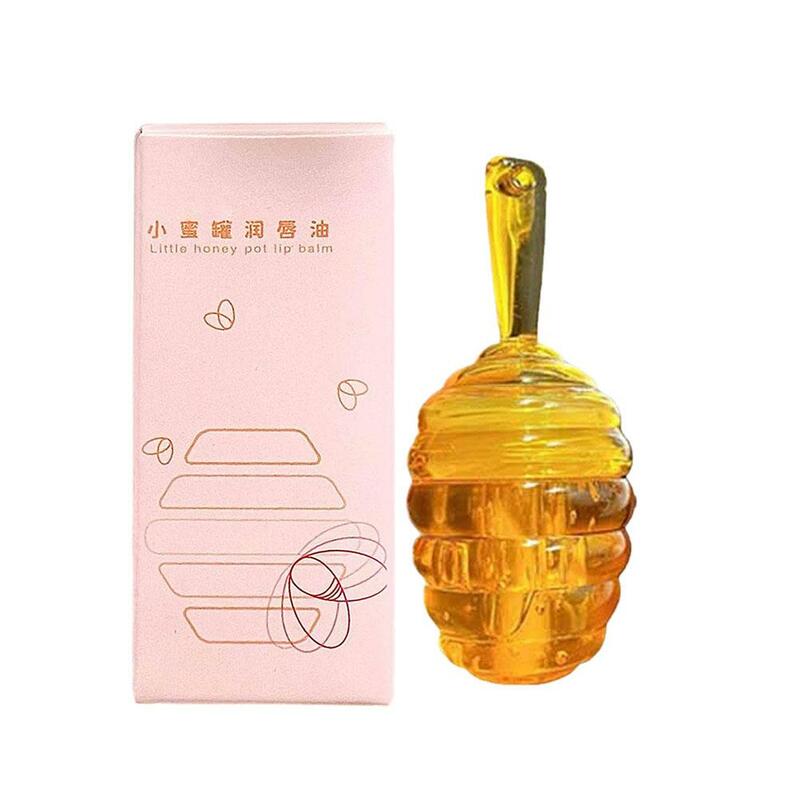Honey Pot Lip Oil, Bálsamo labial de frutas frescas, duradouro, maquiagem líquida clara, brilho labial, óleo cosmético, hidratante, Q2P0