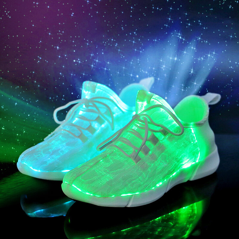 Zapatillas luminosas para niños y adultos, zapatos con luz LED, con recarga USB