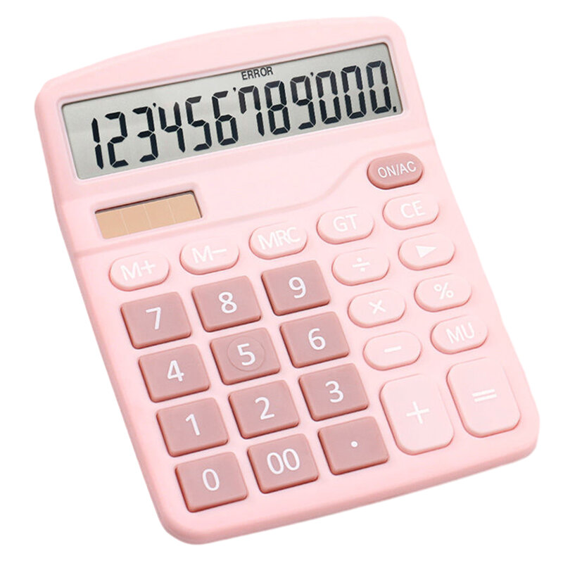 Portable Small Desktop Office Financial Calculator 12-digit Electronic Calculator with Sound Learning Office Supplies