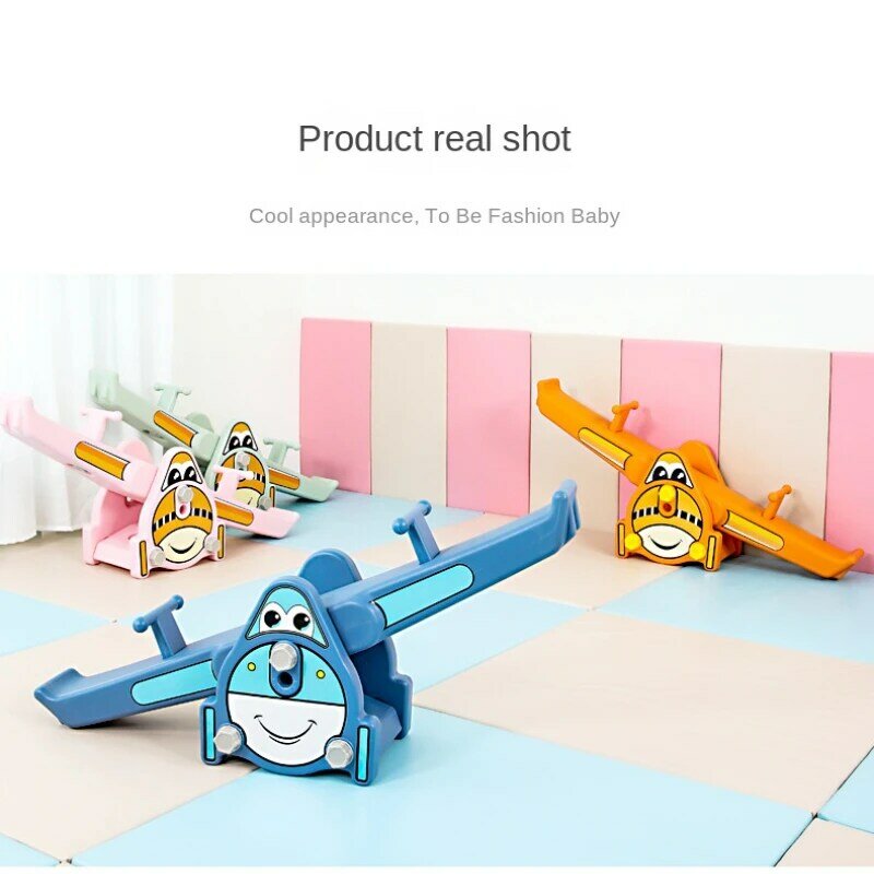 Children's Cartoon Rocker Board, plástico girafa, agitar alegria, colorido, bebê indoor, jardim de infância, 2 pessoas