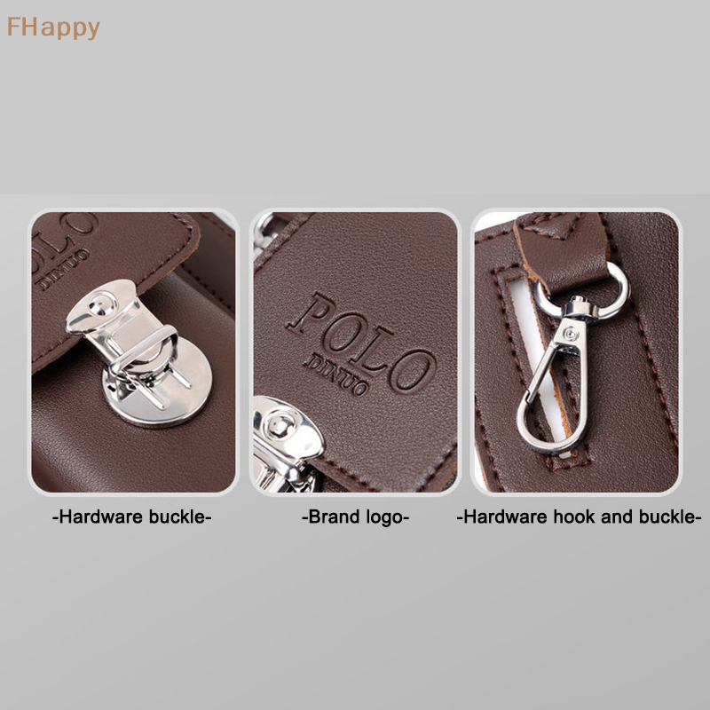 PU Leather Phone Holder Waist Belt Wallet Fashion Men Multi-function Waist Bag Outdoor Travel Sports Mobile Phone Purse