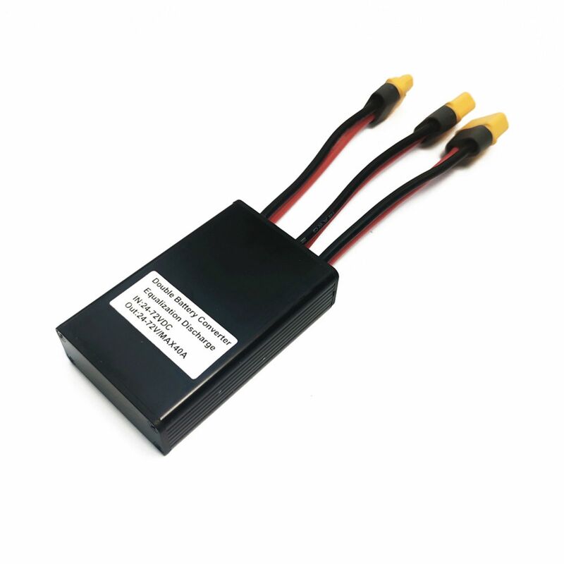 Universal 20v-72v20a Dual-Batterie-Anschluss Adapter Switcher-Modul erhöhen Batterie kapazität E-Bike-Batterie-Switcher schwarz