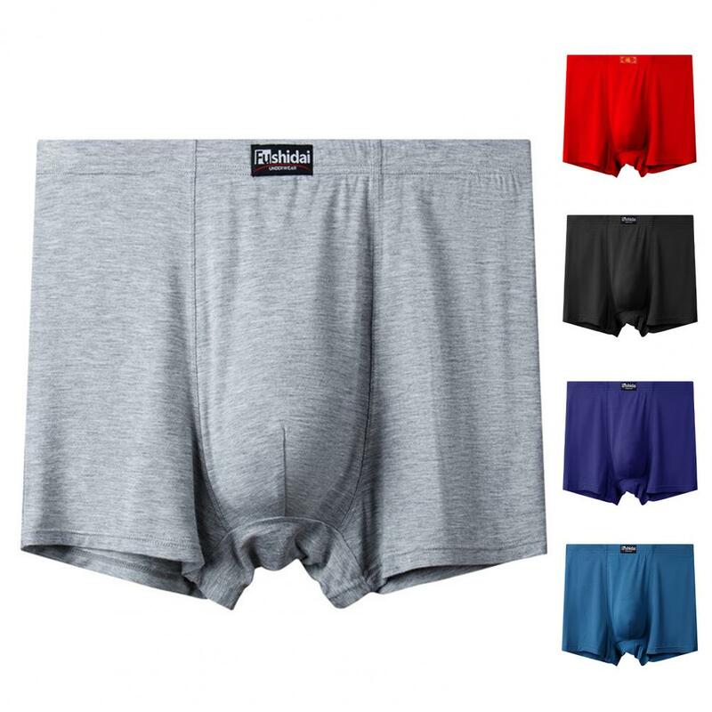 Mannen Slipje U Bolle Effen Kleur Elastische Close Tit Underpants Plus Size Hoge Taille Ondergoed Shorts Voor Woonkamer