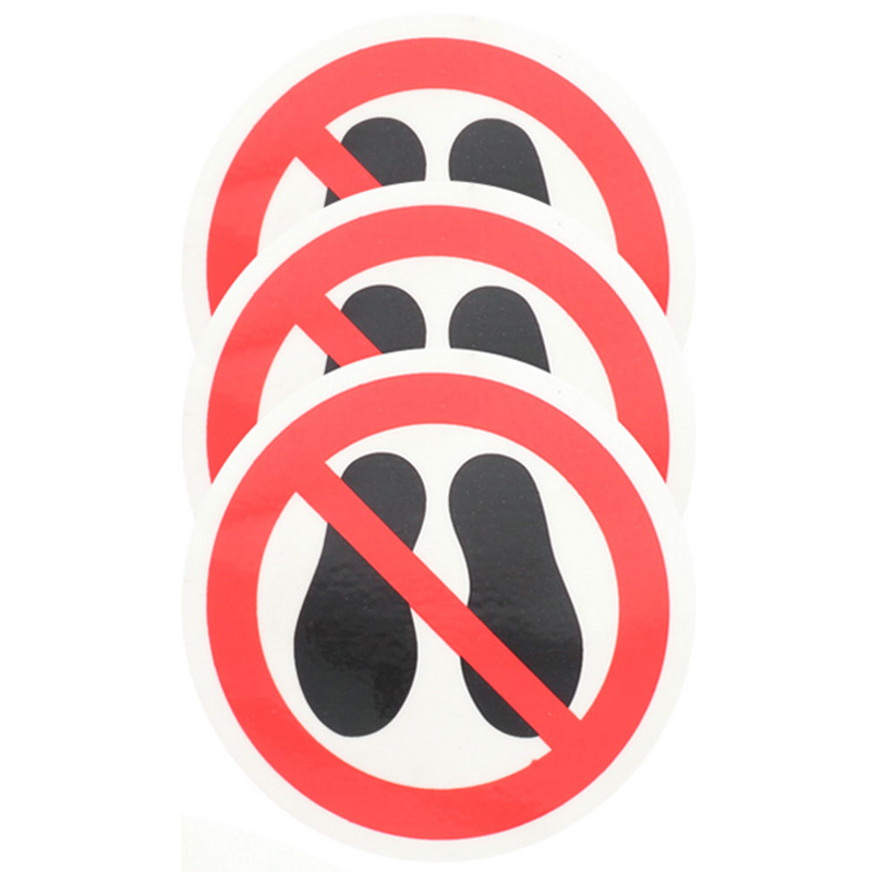 Naklejka na paznokcie Naklejka na stopień Ostrzeżenie Podłoga Bez naklejek Okrągły Nie to zrobić Samoprzylepne kółko Stepping Dont Caution Znak Labels De Impresora
