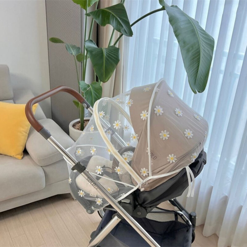 Mosquiteiro de verão para carrinho de bebê, mosquiteiro, proteção contra insetos, malha, acessórios infantis, novo design