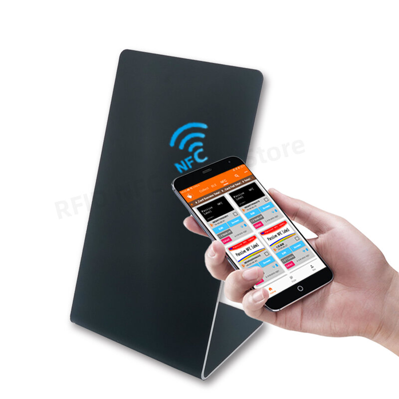 nfc stand 13.56Mhz Programmable Google Reviews NFC Stand Table NT/AG 213 NFC Google Review Display nfc card personalized