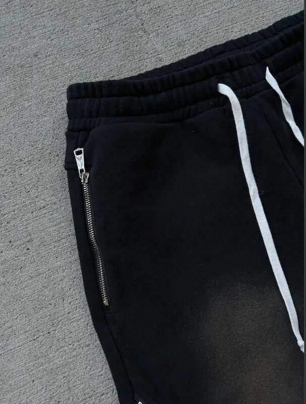 Streetwear luźne spodnie na co dzień Y2K Retro zamek błyskawiczny dekoracja spodnie dresowe spodnie mężczyźni kobiety Harajuku Hip Hop list spodnie do joggingu