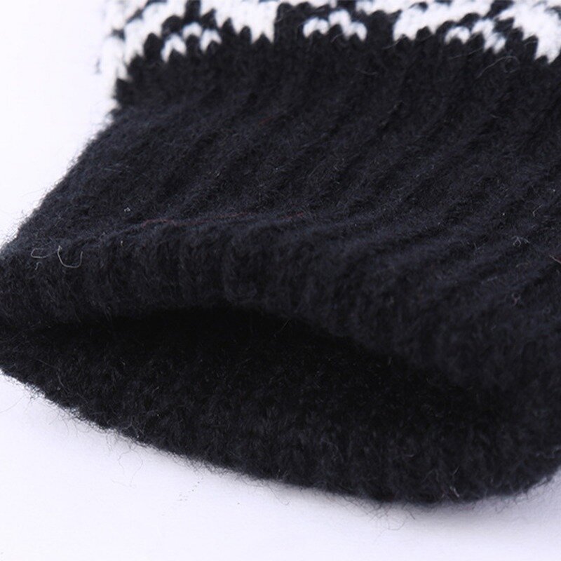 Плотные вязаные перчатки, Осень-зима, женские и мужские теплые ветрозащитные перчатки с рождественским оленем, велосипедные рукавицы с закрытыми пальцами для покупок