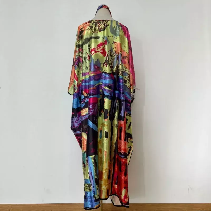 Abrigo africano de poliéster de una pieza para mujer, vestido Dashiki de nuevo estilo, ropa africana de moda para mujer