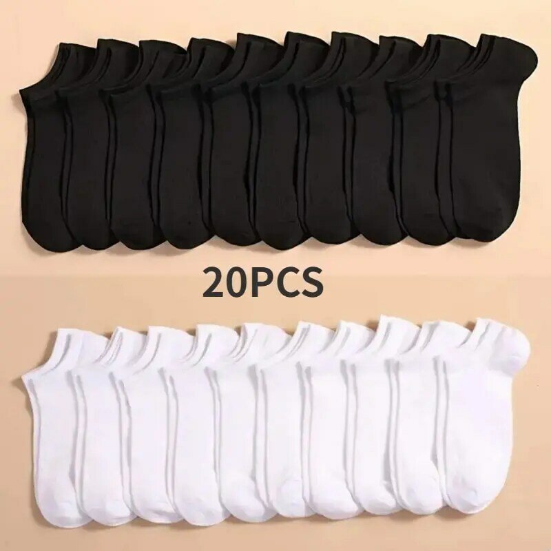 Calcetines tobilleros de corte bajo para hombre y mujer, medias tobilleras finas, transpirables, antiolor, absorbentes de sudor, 10 pares