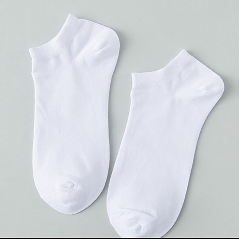 10 par de verão homens negócios meias tornozelo algodão preto barco meias casual boca curta meias brancas