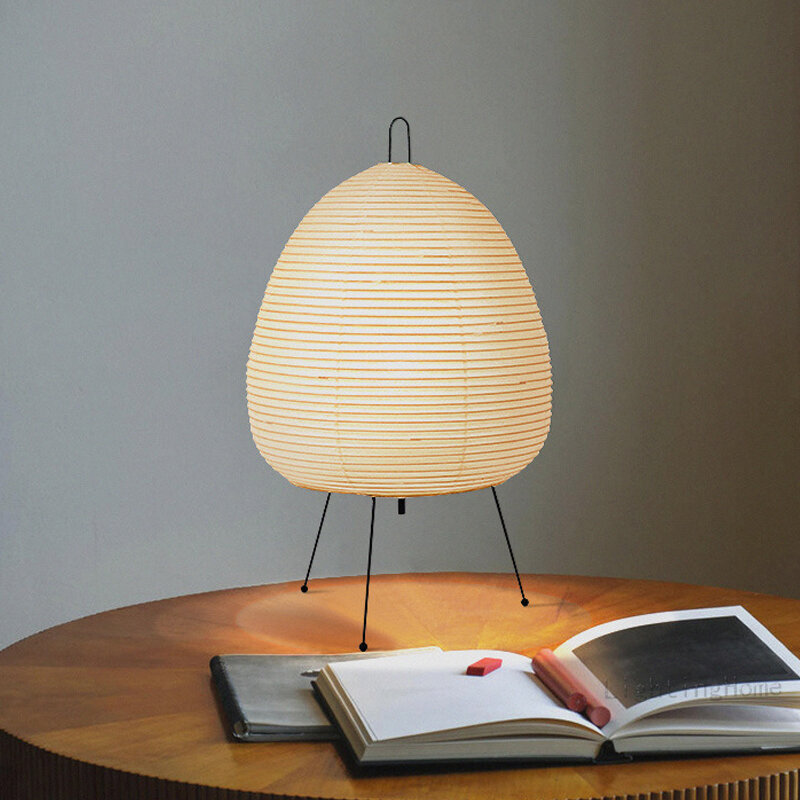 Japanischen Design Akari Wabi-sabi Yong Tisch Lampe Gedruckt Reis Papier Lampe Schlafzimmer Desktop Dekoration Tisch Lampe Drop Verschiffen