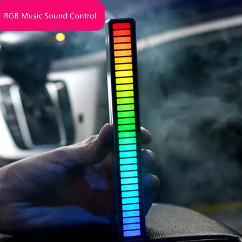 Criativo rgb música controle de som luz app led nível de luz jogador do carro atmosfera lâmpadas dj barra luzes 3d novidade lâmpada ritmo