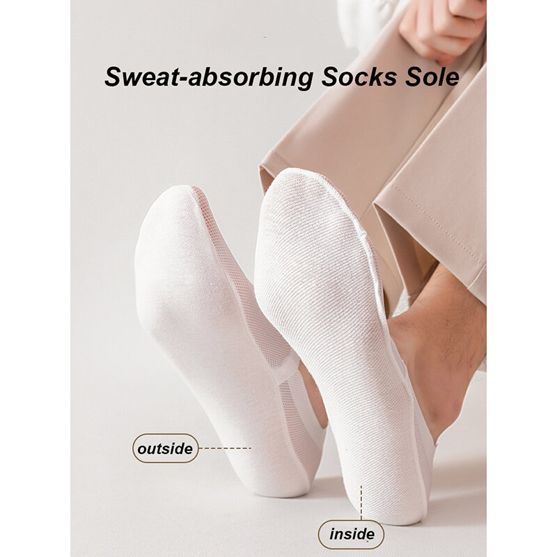3 Paar/partij Mannen Boot Sokken Mode Zomer Dunne Onzichtbare Sok Ademend Zacht Casual Sox Hoge Kwaliteit Elastische Mesh Sokken