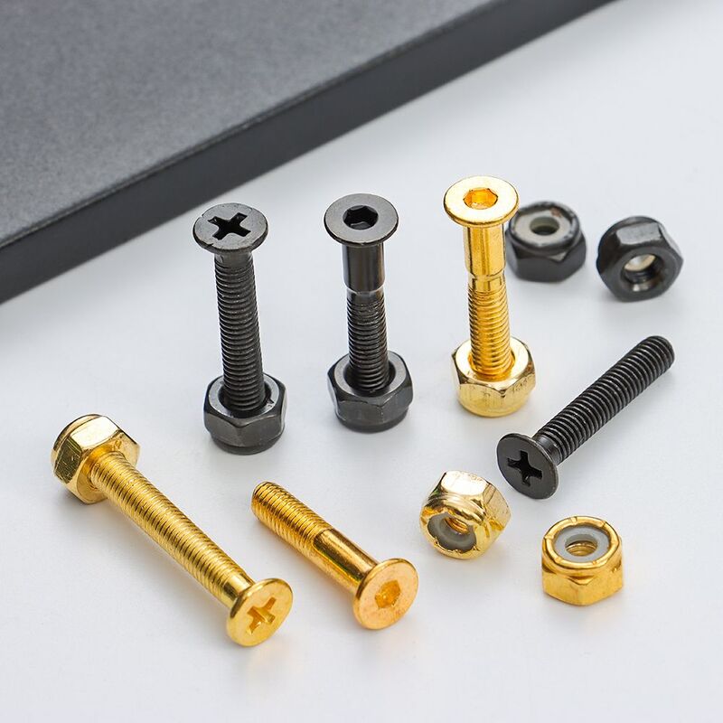 8 Sets M5 Skateboard Mounting Hardware Screws Bolts Skateboard Hardware Nuts Outdoor Longboard Parts Accessories