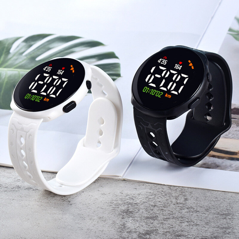 Cyfrowy zegarek dla dzieci chłopcy dziewczęta silikonowe zegarki dla dzieci pasek elektroniczny wodoodporny studenci cyfrowy zegarek na rękę LED