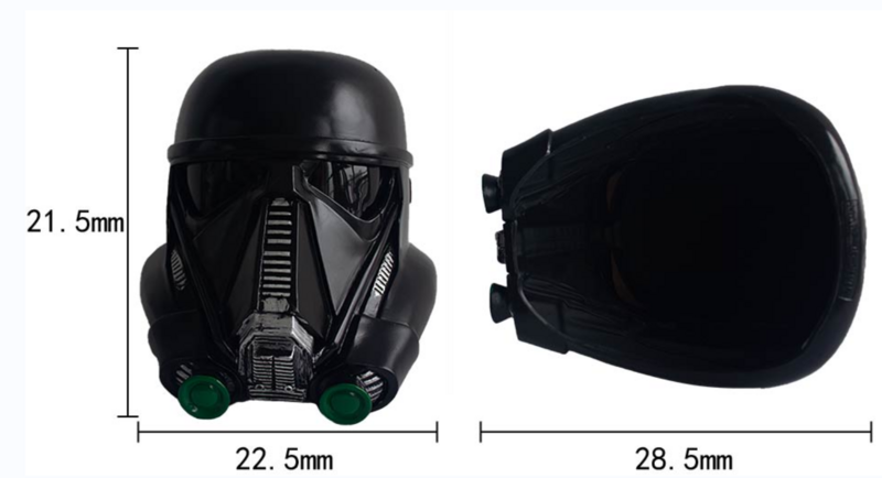 YDD-casco de soldado negro de la muerte, máscara de Cosplay para niños y adultos, regalo