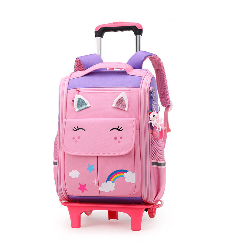 School Wheeled Backpack For Girls School Trolley Bags With Wheels School Rolling Backpack For Boys Wheeled Backpack Bag For Kids