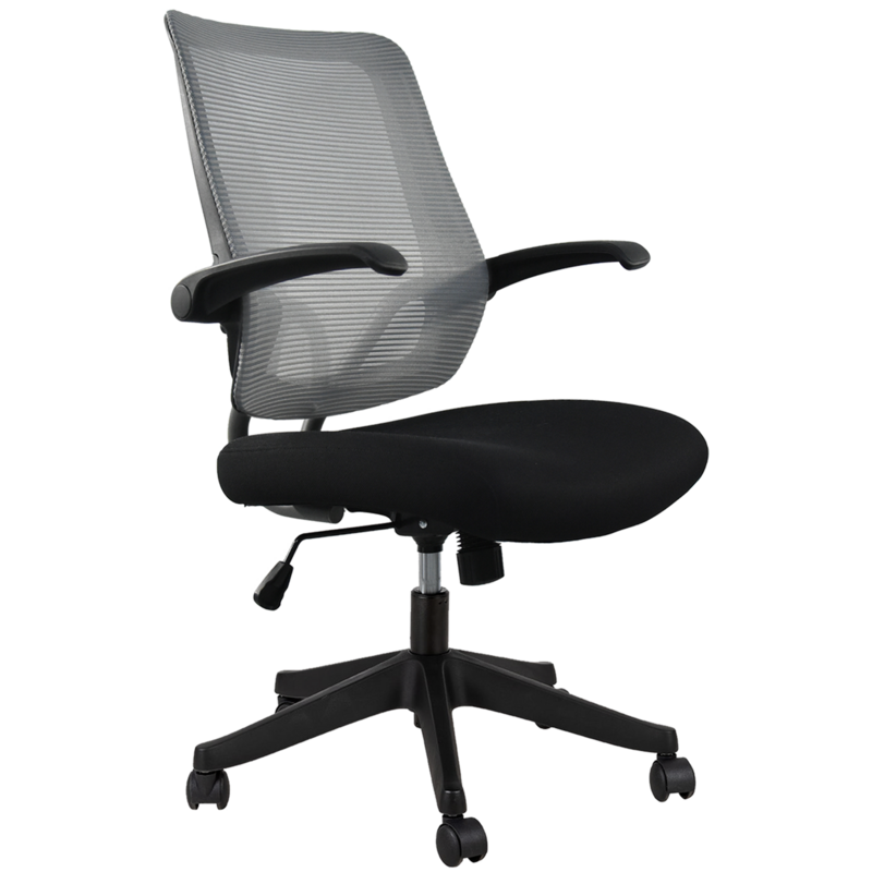 Офисное кресло со средней сеткой с откидными подлокотниками и функцией наклона, макс. 105 °, фунта