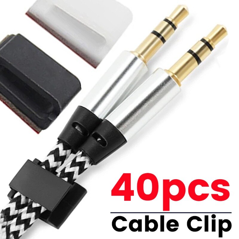 Auto-adesivo Cable Organizer Clip, suporte do fio USB, Desktop Under Desk, cabo de alimentação titulares, clipes fixos para carro, escritório, casa, 1pc, 10 pcs