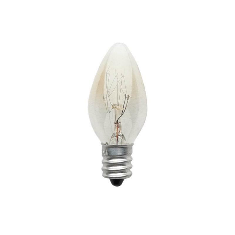 E12 Light Bulb 220V 10W 100LM 2700K Transparent Warm Color C7 Incandescent Tungsten Night Lamp Bulb Himalayan Salt Lamp Dropship